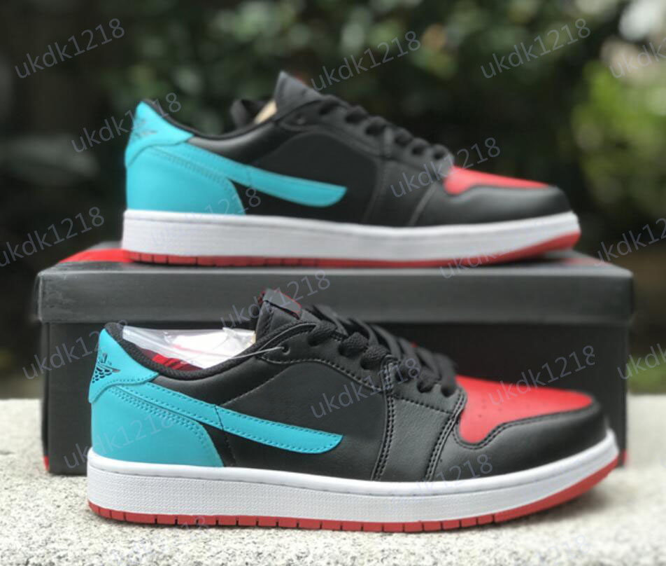 

Handmade 2023 Authentic Jumpman 1 Low OG Shoes UNC TO CHI UNRELEASED Women Mens Air Sneaker Trainers CZ0775-046, Black