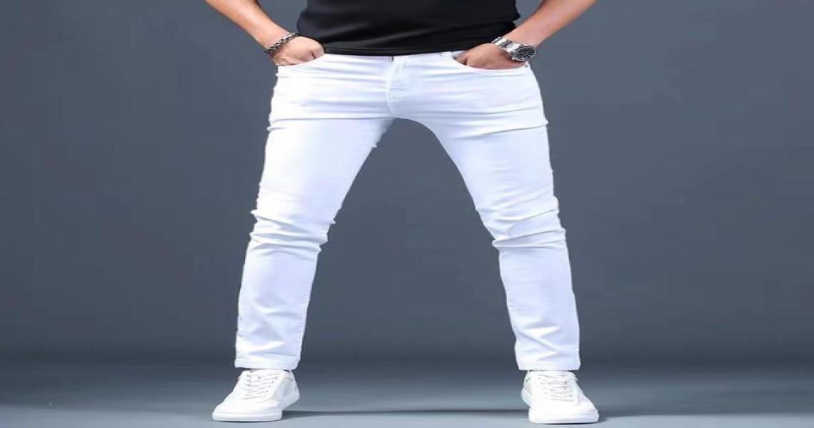 

Designer White Jeans Men Brand New Fashion Elastic Mens Denim Pants Trousers Casual Slim Fit Stretch Skinny Jeans Pants for Men6692264
