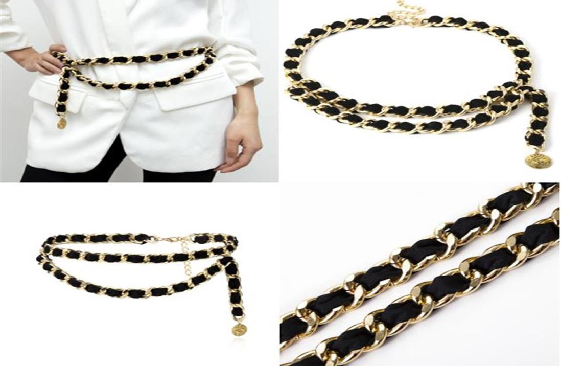

Ladies Exaggerated Vintage Flocking Waist Chain Female Fringe Alloy Metal Chain Belt For Women Tassel Flannel Gold Belt1762134