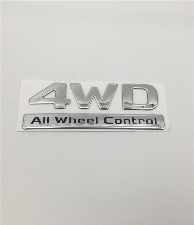 

4WD All Wheel Control logo Emblem Plate for Mitsubishi Pajero Sport 7410B2921222217, Black