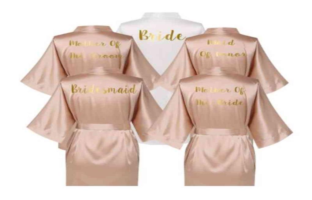 

Rose Gold Satin Silk bride robe Wedding Robe Bridesmaid Bride Dressing Gown bridesmaid robes4338018, Orange