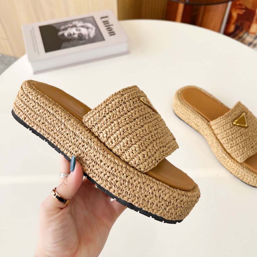 

Designer Luxury Sandals Womens Slippers Slide flap 2 Straps with Adjusted Gold Buckles Slides Black White Pool Ladies Casual Sandal, #6