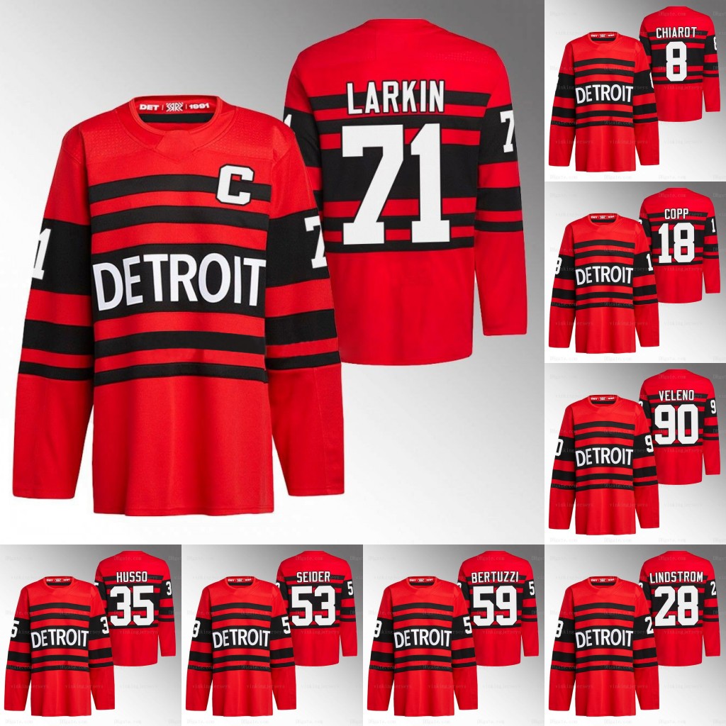 

#71 Dylan Larkin Red wings Jersey Jake Walman Framber Kyle Tucker Valdez Moritz Seider Jake Meyers Yordan Alvarez David Hensley Yainer Diaz Jose Abreu Phil Maton, Purple