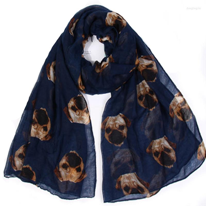 

Scarves Fashion Ladies Dog Print Wraps Shawl Soft Volile Warm Scarf Women Accessorie Holiday Gift