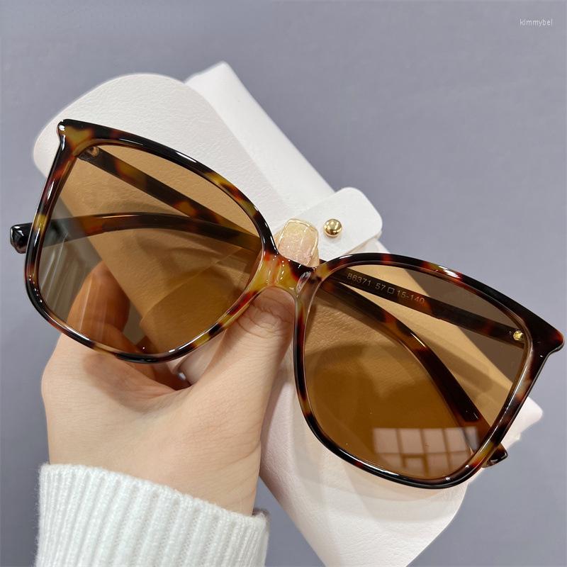 

Sunglasses Trending Products Square Women Fashion Vintage Big Frame Sun Glasses Men Driving Goggles Shades UV400 Korean Style Tr