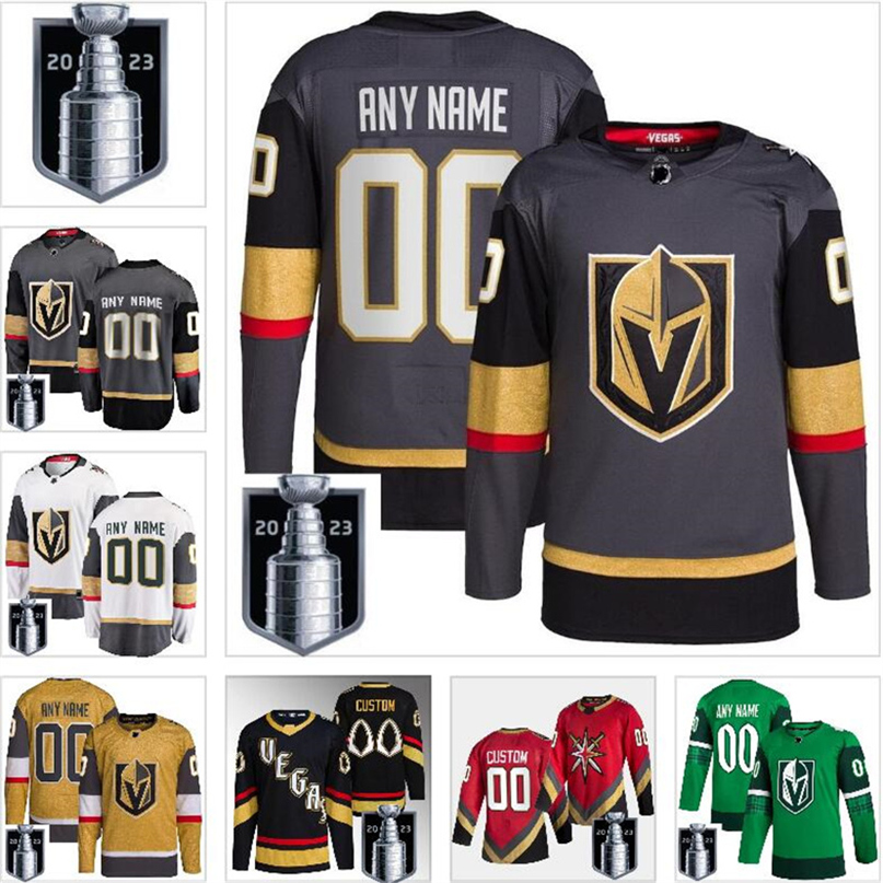 

2023 Stanley Cup Jerseys Custom Vegas Golden Knights Hockey NHLHe Jack Eichel Mark Stone William Karlsson Alex Pietrangelo Jonathan Marchessault Shea Theodore, Color