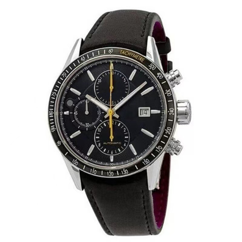 

2023 New Watch Men's Leisure Diamond Watches Gold Steel Case Leather Quartz Wristwatch Strap Male Relogio Masculino RAY2