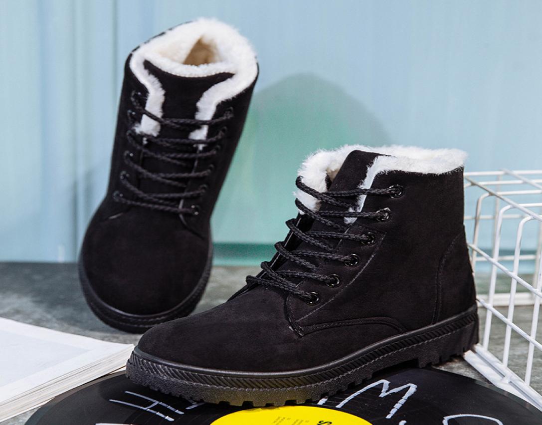 

2020 New Winter Womens Cotton Boots Trendy Snow Boots Womens KoreanStyle Velvet Warm Boots Fur CottonPadded Shoes Womens Large S9289075, Red