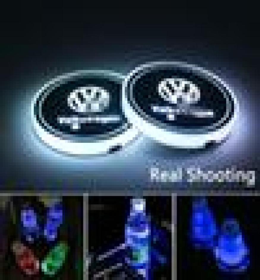 

Car Logo LED Cup Pad led Cup Coaster USB Charging Mat Luminescent Cup Pad LED Mat Interior Atmosphere Lamp Decoration Light for Vo3369046
