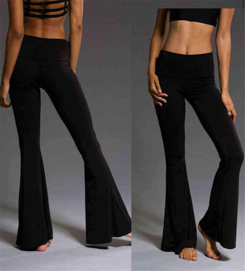 

Women High Waist Pants Bell Bottom Flared Hippie Palazzo Leggings Trouser H12219353008, Mix order(please mark the color)
