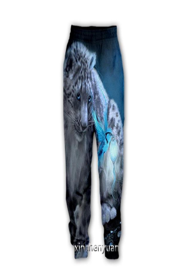 

Men039s Pants Xinchenyuan 3D Animal Snow Leopard PrintCasual Sweatpants Straight Jogging Trousers K801480972, Beige