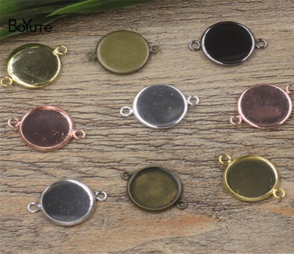 

BoYuTe 50Pcs Silver Plated Bracelet Blank Bezel Tray 10MM 12MM 14MM 16MM 18MM 20MM 25MM Cabochon Base Setting Diy Jewelry Accessor3047592