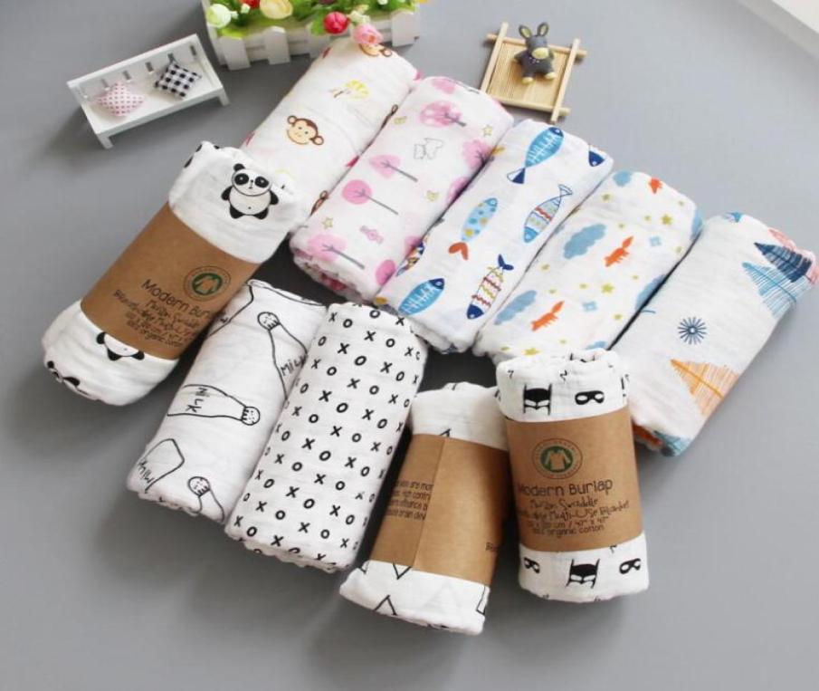 

Muslin Baby Blankets Newborn Cotton Bath Towels Infant Cartoon Animal Swaddle Toddler Blanket Wrap Nursery Bedding 120120cm 47 St1662795, Burgundy