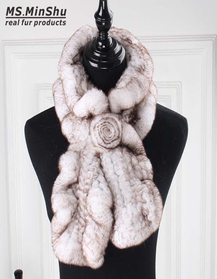 

Rex Rabbit Fur Scarf Real Fur Scarf for woman Fashion Winter Neck Warmer Female 100 Nature Rabbit Fur Scarves Wrap for winter Ms2666880