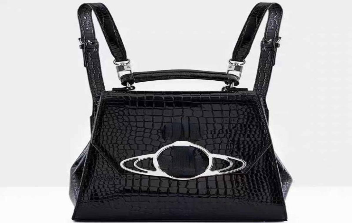 

ladies bags vivi designer bag retro crocodile pattern backpack handBag outdoor leisure fashion all match5104640, Black