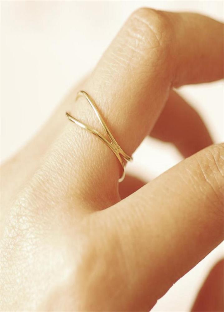 

14K Gold Filled Minimalism Ring Gold Jewelry Boho Knuckle Ring Anillos Mujer Stacking Bohemian Ring for Women7206645
