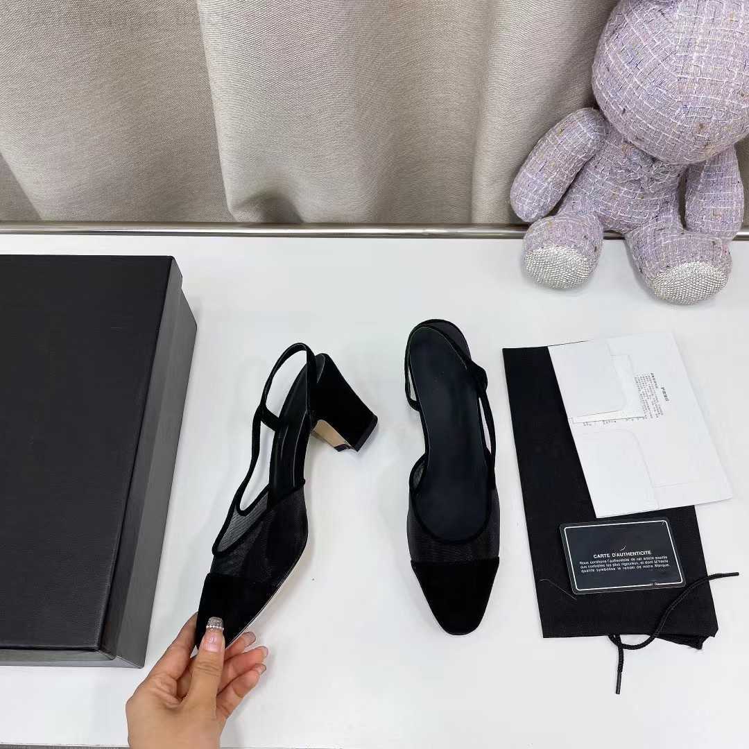 

Women's Classics Genuine Leather Shoes Summer Real silk satin Shallow Sandals Mixed Color Chunky Single Slingback Sandals ccity