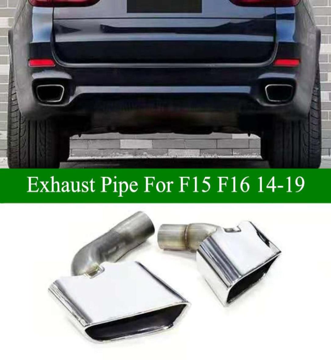 

2 PCS Stainless Steel Exhaust Muffler Pipes Silver Black For BMW X5 X6 F15 F16 Upgrade X5M X6M M Bodykit 201420191128153