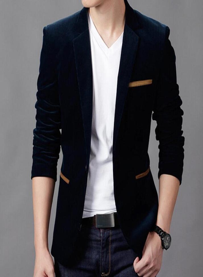 

2016 Spring and Autumn New Fashion Men039s Fashion Blazer British Style casual Slim Fit suit jacket male coat6013513, Red