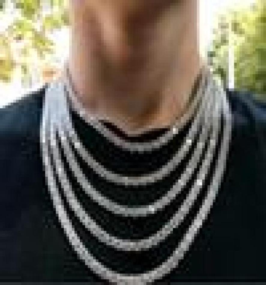 

2021 12MM Miami Cuban Link Chain Necklace Tennis Bracelets Set For Mens Bling Hip Hop iced out diamond Gold Silver rapper chains W9461721