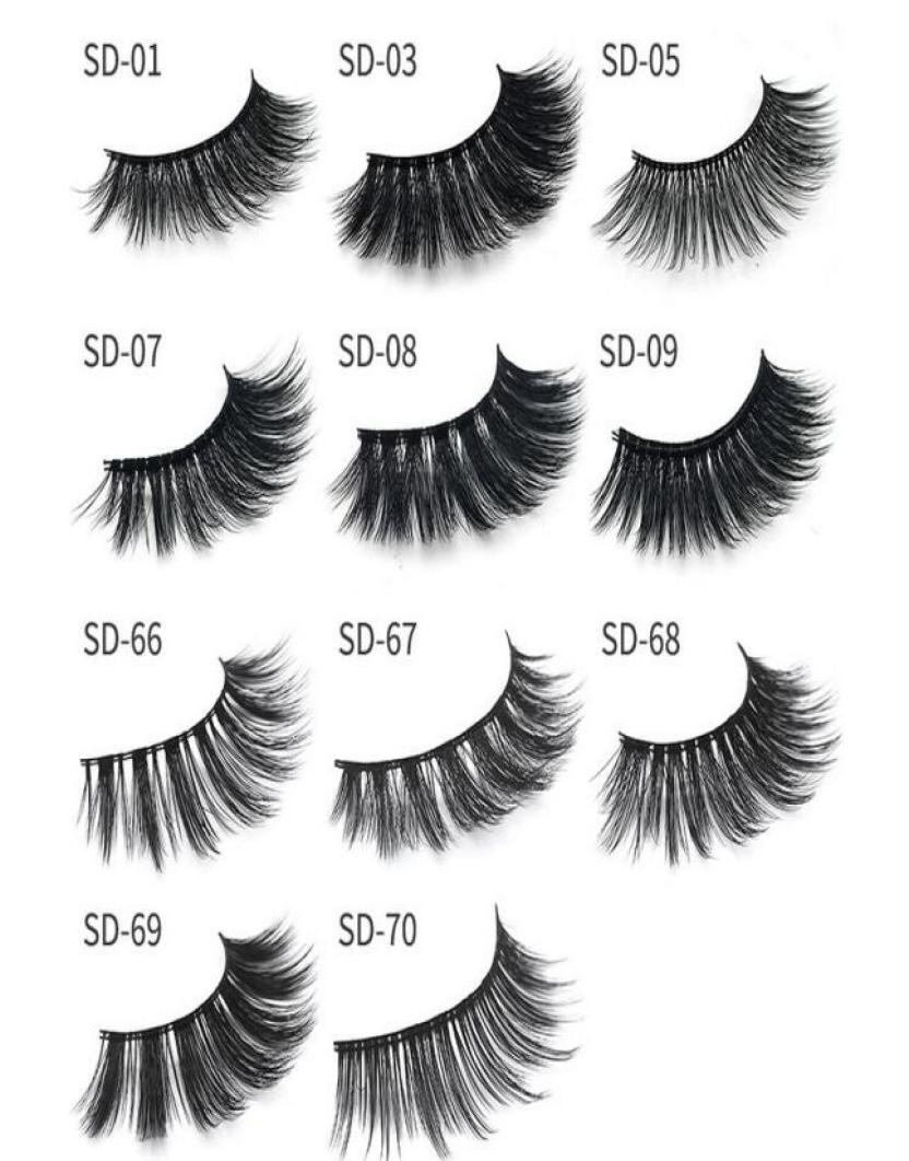 

11 styles Selling 1pairlot 100 Real Siberian 3D Full Strip False Eyelash Long Individual Eyelashes Lashes Extension6644519