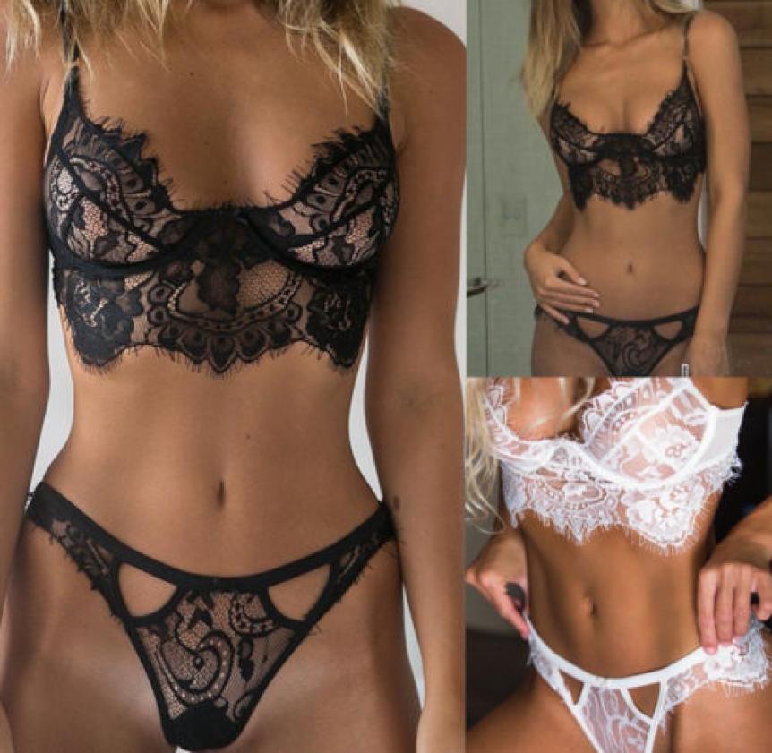 

Thefound New Sexy Lady Clothes Nightwear Intimate Bra GString Lace Sleepwear Lace Babydoll Women9804385, Black