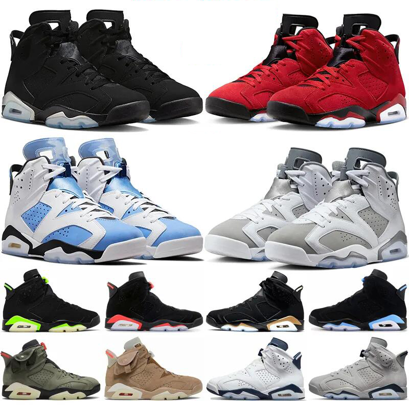

Air 6 Basketball Shoes Jumpman 6s Retro Sneakers Toro Bravo Black Infrared Georgetown Cool Grey Unc White Chrome Metallic Silver Men Women Trainers, 14