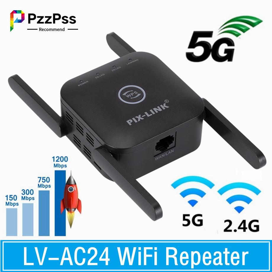 

Routers 2.4G/5G Wifi Repeater Wifi Extender 1200Mbps Wifi Amplifier Wireless Long Range WiFi Booster WiFi Repeater Signal Wifi Extender