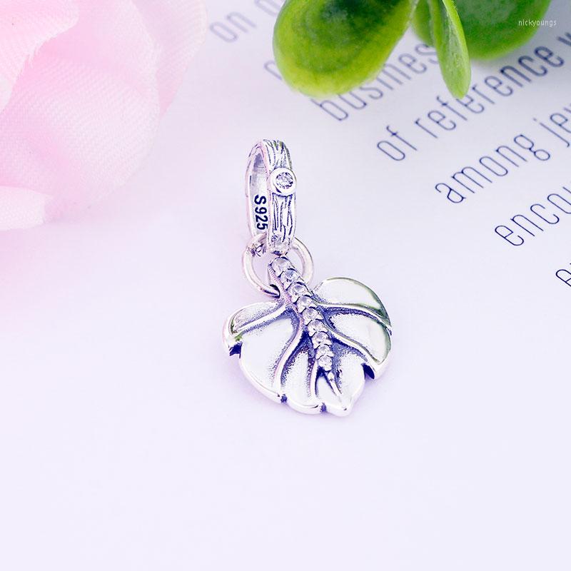 

Loose Gemstones Arrival 925 Silver Tassel Leaf Bead Fit Original Pan Charm Bracelet Making Craft Flat Winter Women Berloque 2023