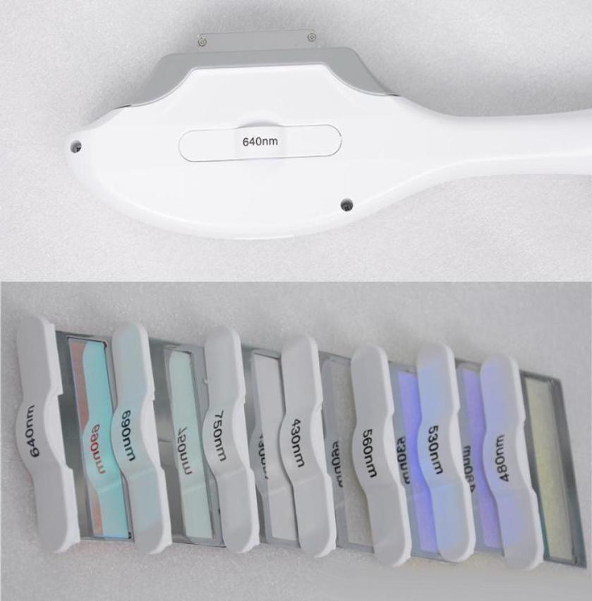 

High Quality ipl OPT handpiece 7 filters different wavelengths 430nm 480nm 530nm 560nm 640nm 690nm 750nm1936823