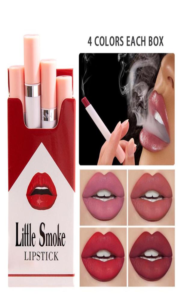

HANDAIYAN Smoke Lipstick Set Waterproof Matte Velvet Lips Makeup Lip Gloss Long Lasting Moisture Cosmetic Lipstick1368400, Sky blue
