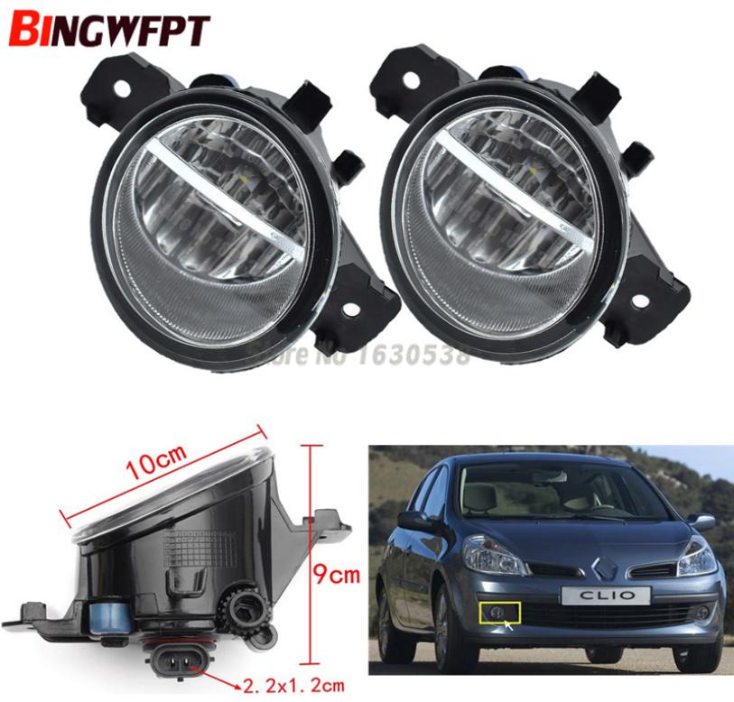 

2x right left Auto Front bumper Fog Light Lamp H11 Halogen Light Bulb For Renault CLIO 3III BR01 CR01 Hatchback 05152410225