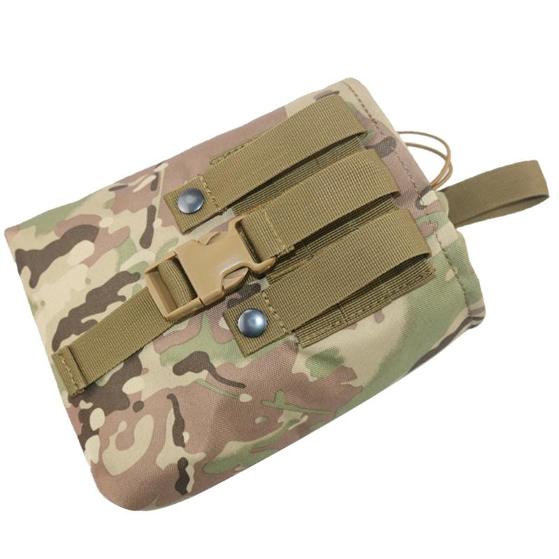 

Outdoor Bags Hanging Folding Pouch Hunting Travel Storage Sundries Climbing Waist Belt Waterproof Nylon Camping Package Recycling Bag, Cp