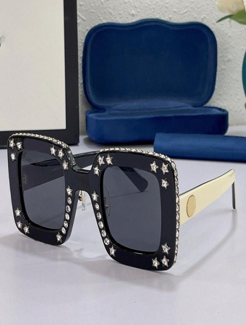 

21SS Womens star diamond sunglasses G0780S women fashion stage designer glasses UV400 classic square frame top high quality 0780 w2308364