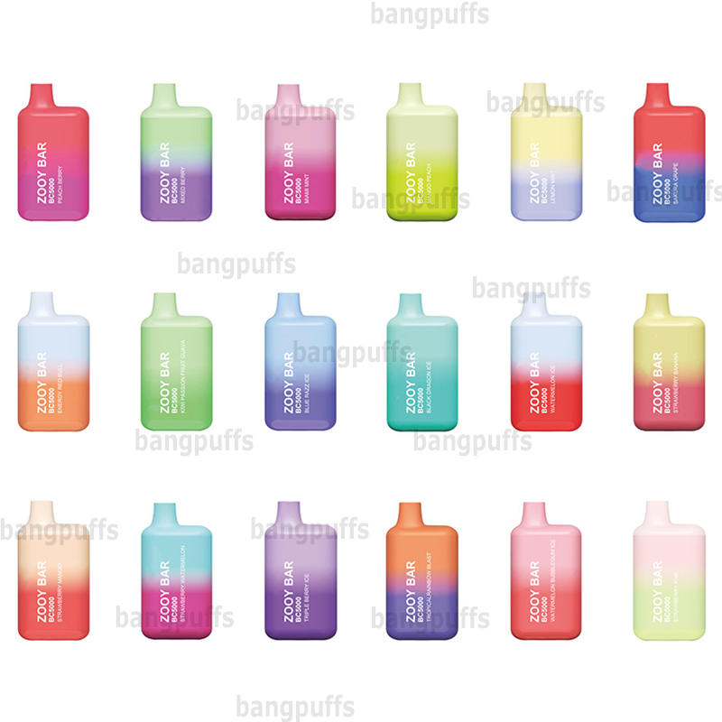 

E cigarette ZOOY Bar bc5000 disposables vapes disposable puff 13ml 650mAh Rechargeable Battery elfbars bulk electronic cig wholesale vape pen puff 5000 bar vapers
