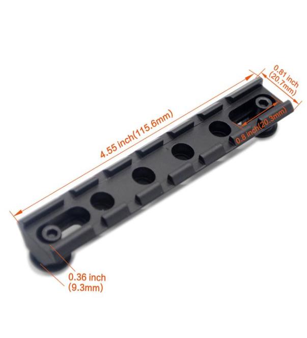 

Tactical Hunting 115mm Scope Mount Picatinny Weaver RIS 20mm Standard Adapter DIY Rail Mount Base 8974850, Black