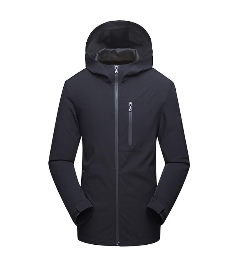 

MJARTORIA Men039s Waterproof Jacket Windproof Soft Shell Hooded Outdoor Casual Zipper Waterproof Breathable Stretch Jacket SH196811419, Blue
