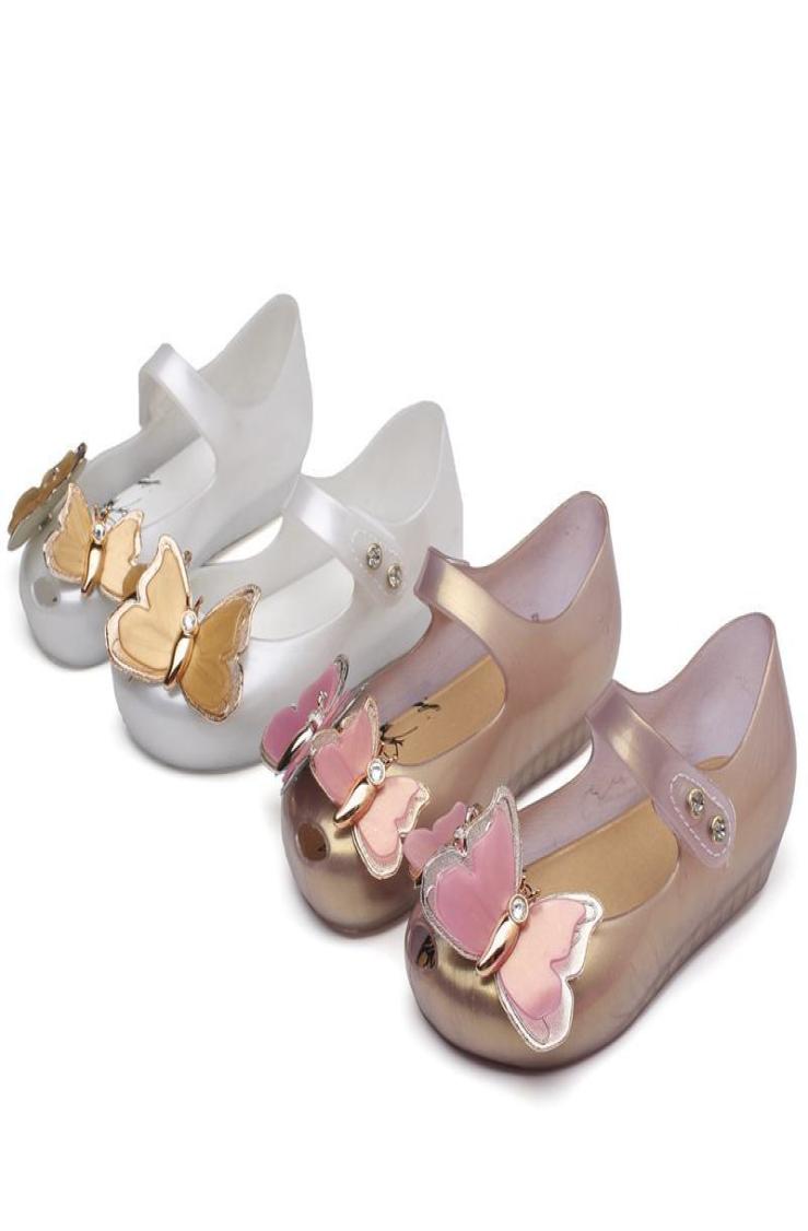 

mini melissa girl sandals summer shoes for children sandals 3d butterfly waterproof nonslip beach sandals melissa shoes5192925, Multi-color