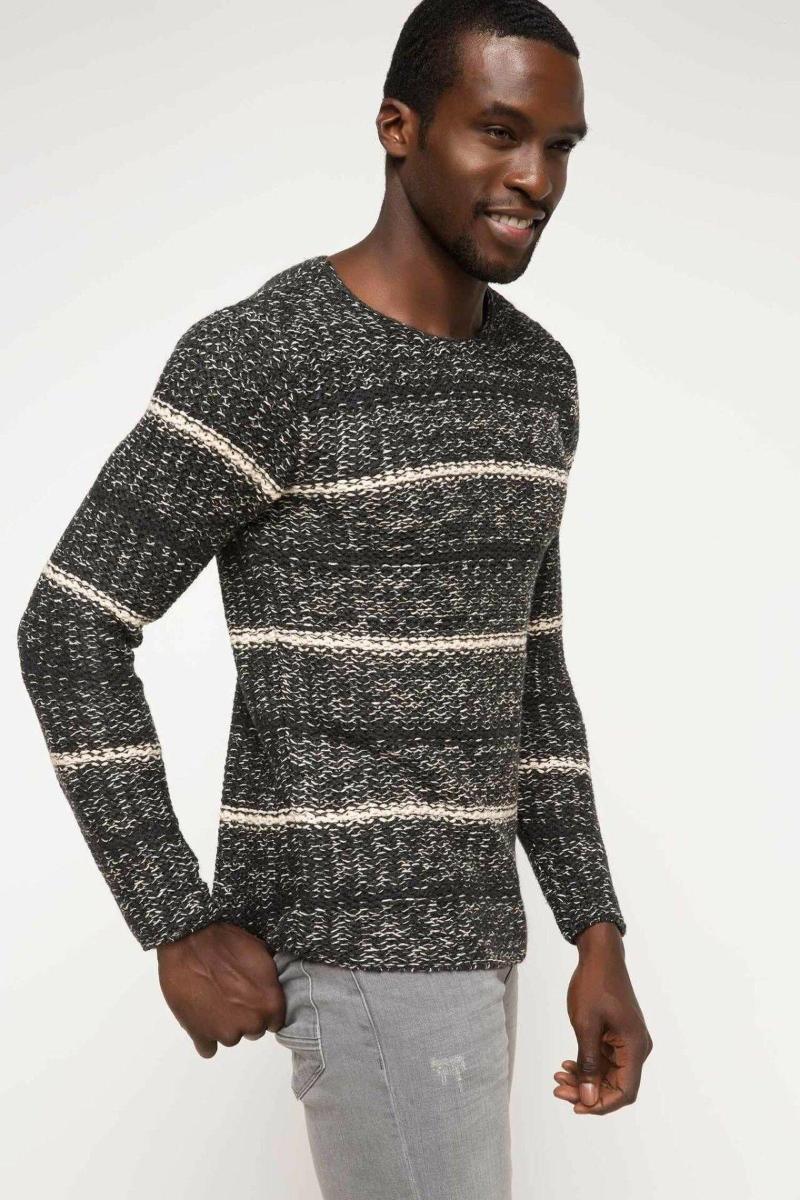 

Men's T Shirts DeFacto Man Pullover-H5812AZ17WN, Anthracite