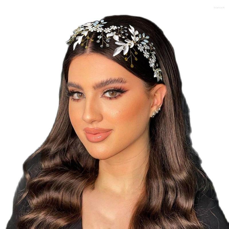

Hair Clips A127 Elegant Wedding Accessories Crystal Bridal Headband Party Hairband For Women Flower Jewelry Band Gift Ribbon Headpiece