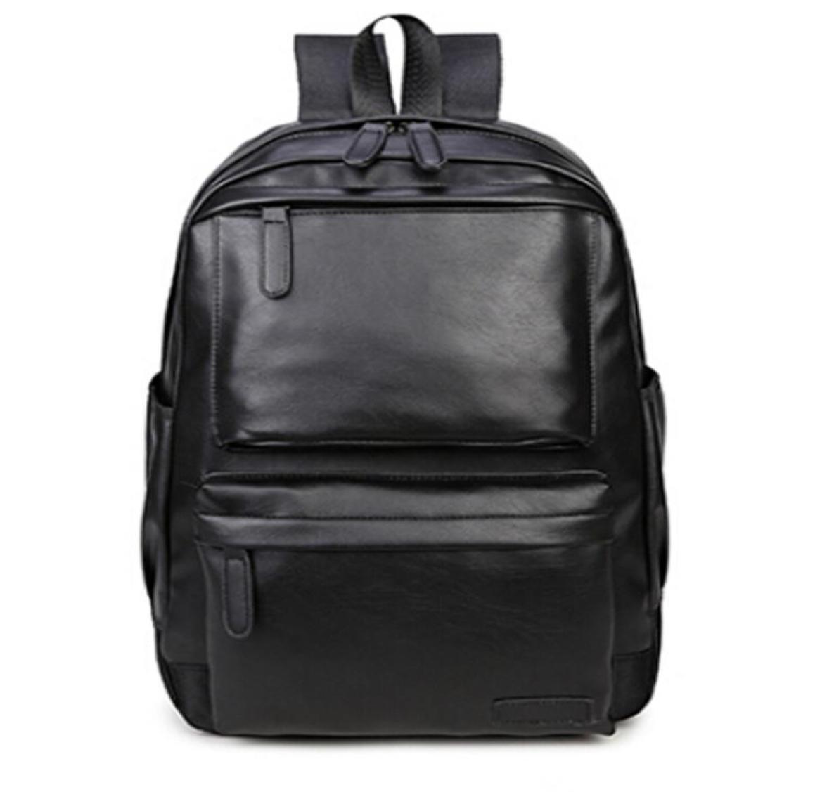 

2017 Men Women Vintage Leather Backpack Travel Rucksack Shoulder School Bag For Teenagers High Quality masculina108879191, Black