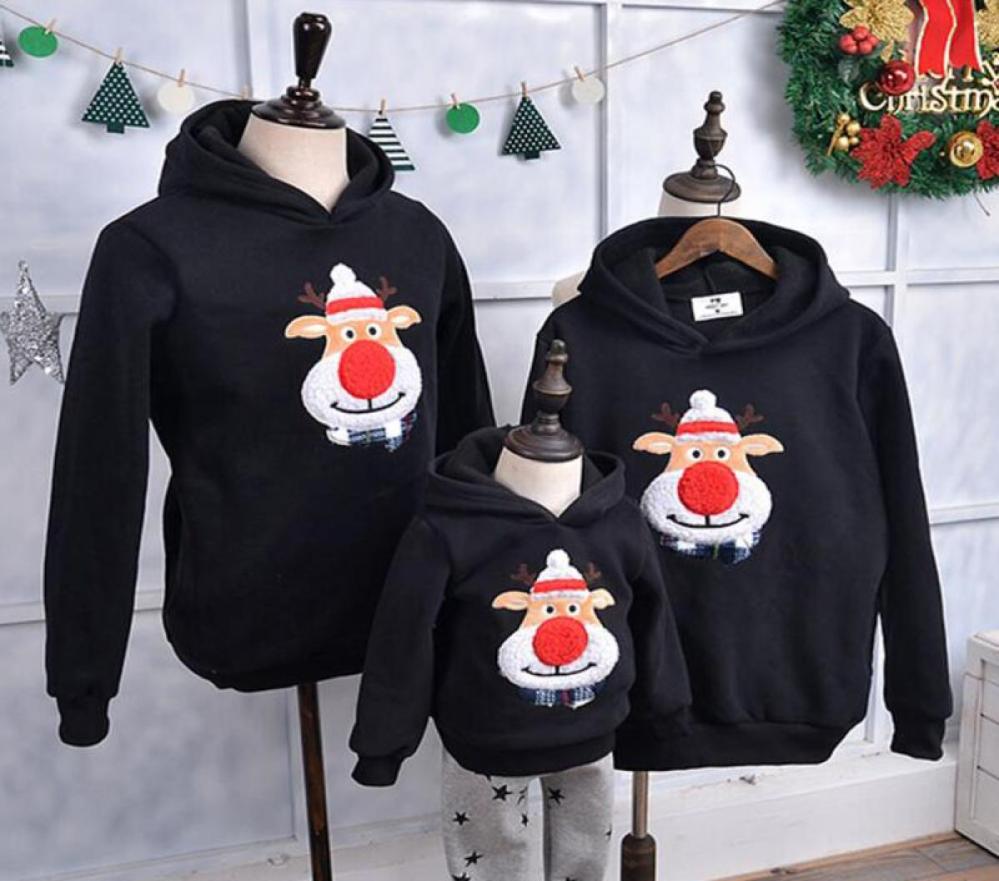 

2019 Winter Family Clothing Sweater Clothing Warm Dad Son Hoodies Matching Mother Daughter Clothes4681179, Fluorescent green