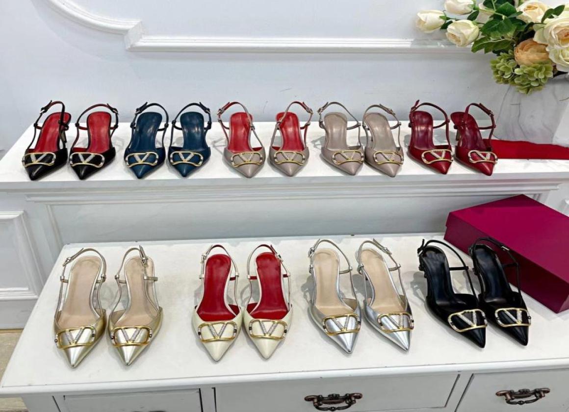 

Designer Brand Sandals Women High Heel Pointed Shoes Summer New Classics Genuine Leather Wedding Shoes 4cm 6cm 8cm 10cm Thin Heels5049603, Multi