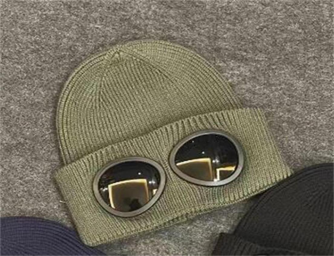 

2023 Two Lens Glasses Goggles Beanies Men Knitted Hats Skull Caps Outdoor Women Winter Beanie Black Grey Bonnet Gorros2853936, Red