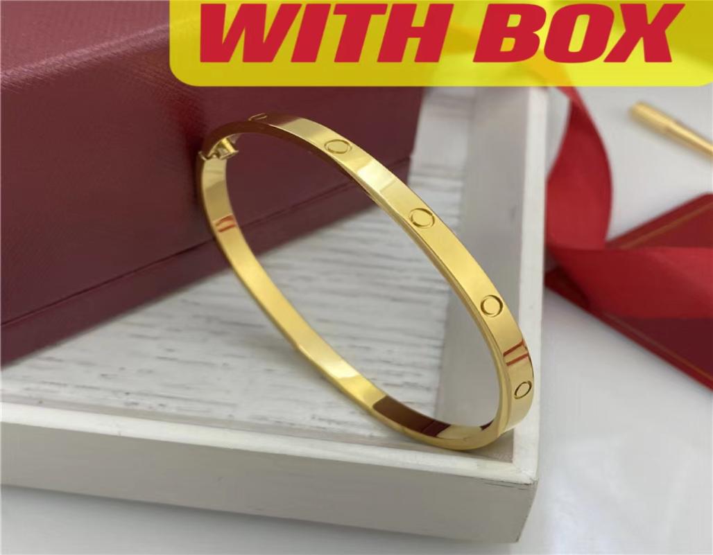 

AAA HighQuality fashion gold bangle designer bracelet love Bracelets Famous Luxury silver Brand Jewelry women rose Couple SCREW th5308041