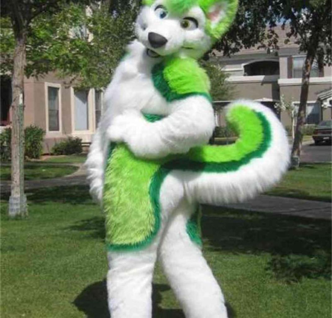 

2019 Factory direct green husky fursuit Mascot Costume plush Adult Size Halloween XMAS party Costumes3526982, Pink