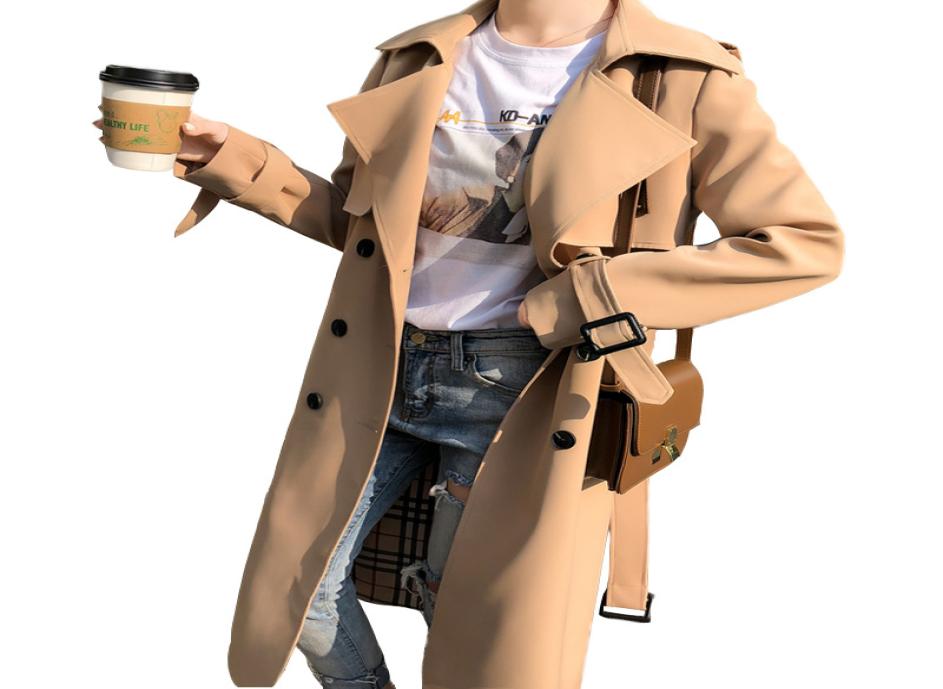 

Women039s Trench Coats Korean Version Long Sleeve Allmatch Fashion Trenchcoat Women 2022 Midlength Overcoat2831475, Beige