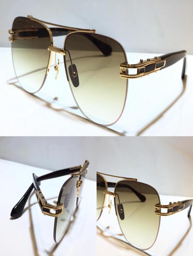 

New sunglasses men EVO TWO metal vintage classic sunglasses fashion style oval frameless UV 400 lens with case top quality8125453