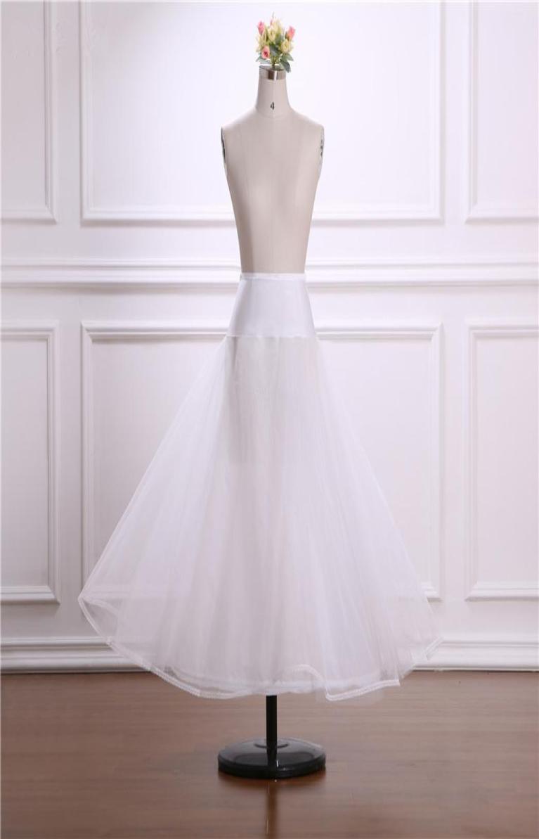 

Aline Long Tulle Petticoats for Wedding Dress Crinoline Petticoat Underskirt One Layer Hoop Knitted White Skirt Rockabilly1362670