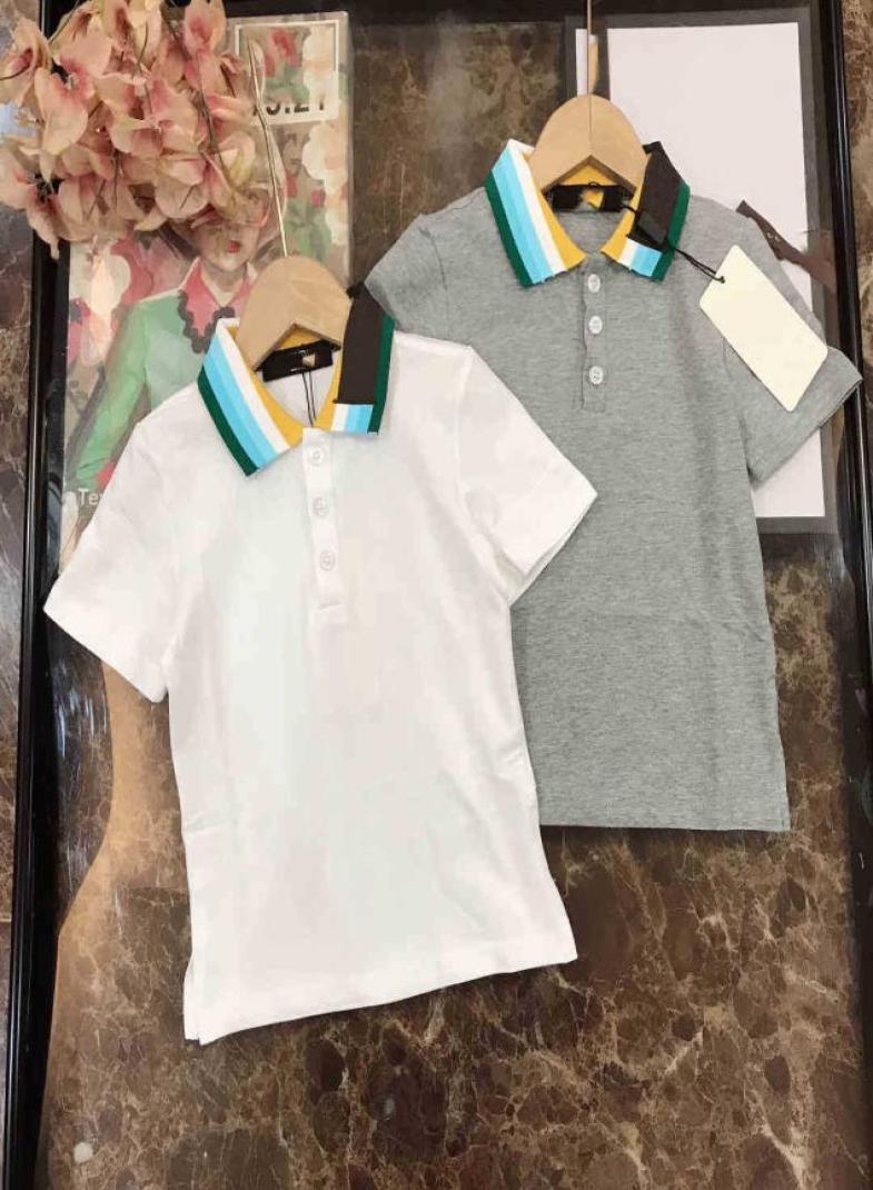 

brand boys polo shirt Clothes Kids t shirt girls designer clothes cotton t shirt black color size 1001501019022, Gray